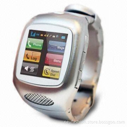Touch Screen MP3 Watch Phone with Built-in Bluetooth, Supports T-flash Card Up to 32GB Memory